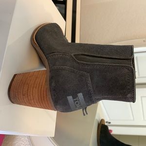 Toms Peep Toe Bootie, Blue, Size 8